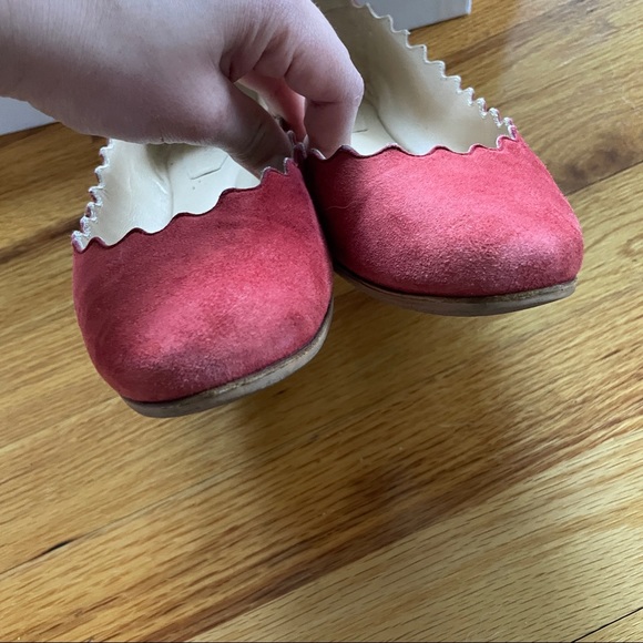 Chloé red suede Lauren flat - Picture 4 of 10